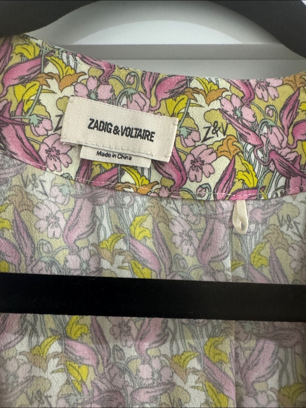 Zadig & Voltaire Floral Sheer Blouse in Pink, Yellow, White - Picture 2 of 4